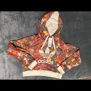 Womens Adidas Crop Hoodie Brand New